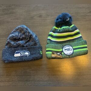 Seahawks Beanie Set - Blue and Green NWT